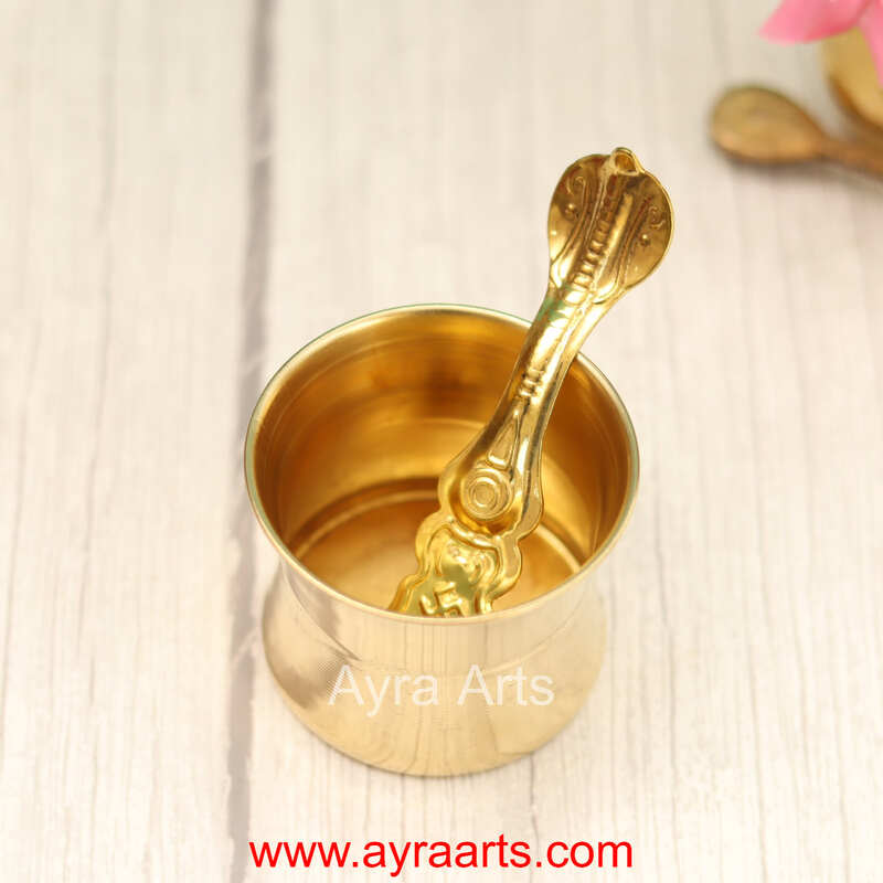 Pure Brass Aachmani Uddharani - 4.5 Inch Length