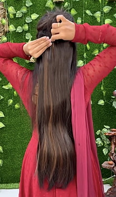 Long straight hair extention