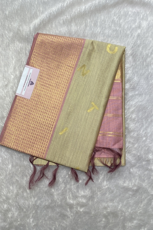 Sarah - Semi Linen Tussar Sarees -SWS533