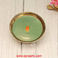 Brass Pin Tray Plain Decorative Mukkali Pooja Thali for Home & Mandir Decor