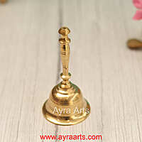 Brass Bell for Pooja Mandir - 3.5 Inch Height