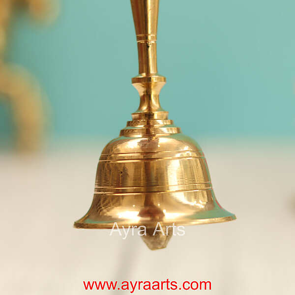 Brass Bell for Pooja Mandir - 3.5 Inch Height