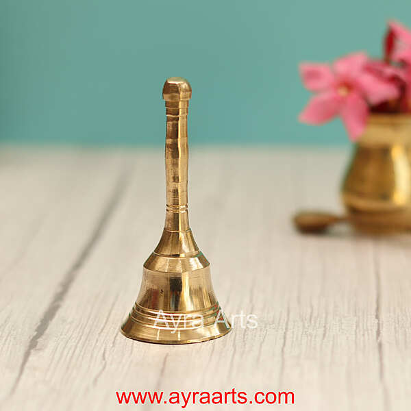 Brass Bell for Pooja Mandir - 4 Inch Height
