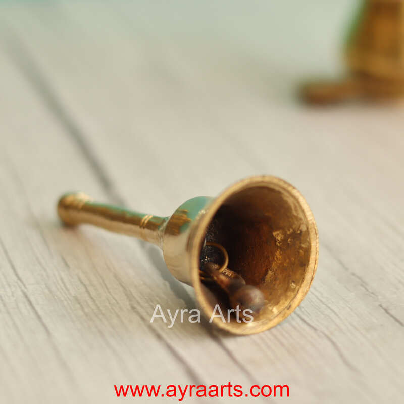 Brass Bell for Pooja Mandir - 4 Inch Height