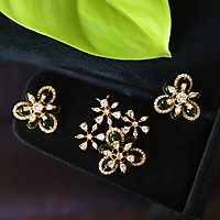 AD stone pendent and earing