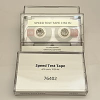 Speed Test Tape for Calibrating Cassette Deck - 0.15″ (3.81 mm), 4.76 cm/s, 3150 Hz - 76402 Speed Test Tape for Calibrating Cassette Deck - 0.15″ (3.81 mm), 4.76 cm/s, 3150 Hz - 76402