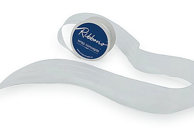 Sheer ribbon with Satin Stripe