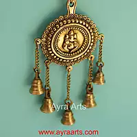 Brass Ganesh Latkan Wall Hanging - 5.5 Inch Lenght
