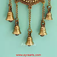 Brass Ganesh Latkan Wall Hanging - 5.5 Inch Lenght