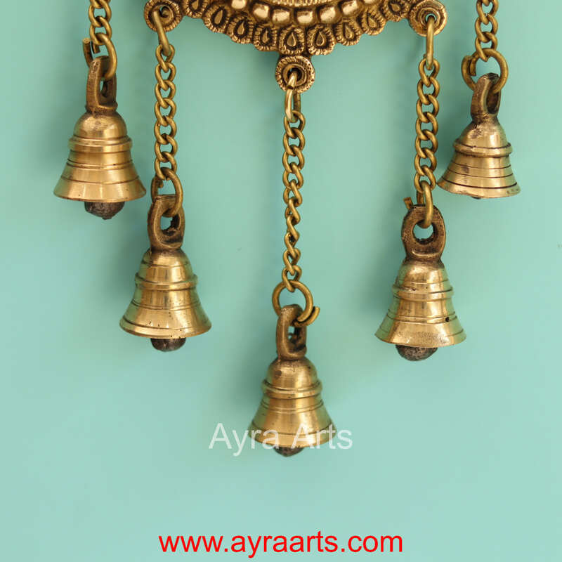 Brass Ganesh Latkan Wall Hanging - 5.5 Inch Lenght