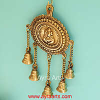Brass Ganesh Latkan Wall Hanging - 5.5 Inch Lenght