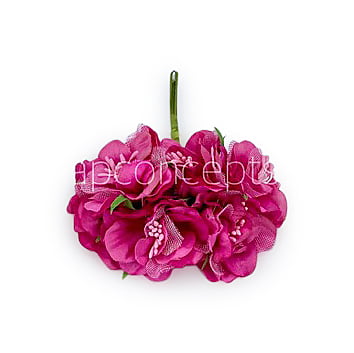 Fuchsia Pink Flower On Stick with Pollen