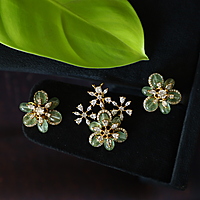 AD stone pendent and earing