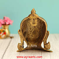 Brass Buddha Head Bust Wall hangings - 6.5 Inch Height
