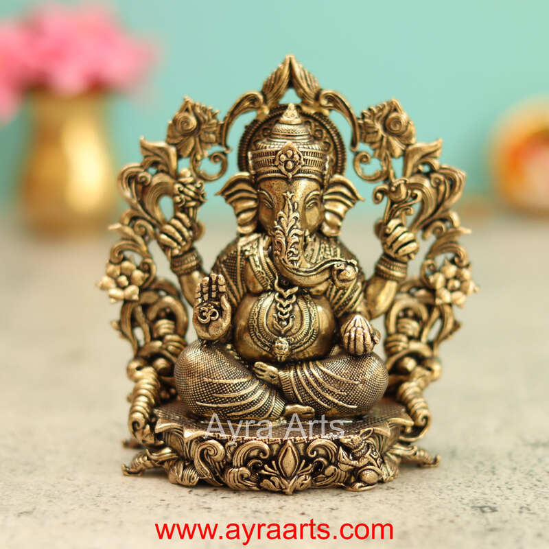 Premium Brass Ganesha 4 Inch Height
