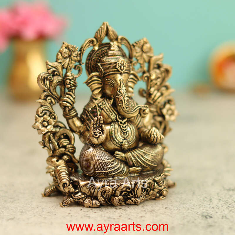 Premium Brass Ganesha 4 Inch Height