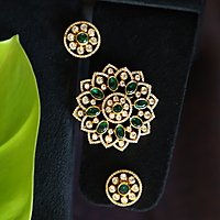 Gold finish floral design Pendant