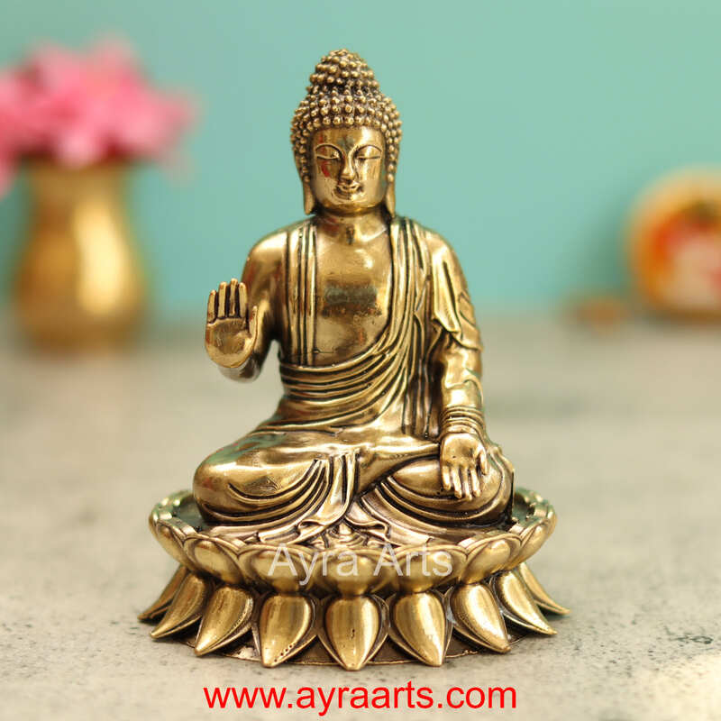 Premium Brass Buddha 4.2 Inch Height