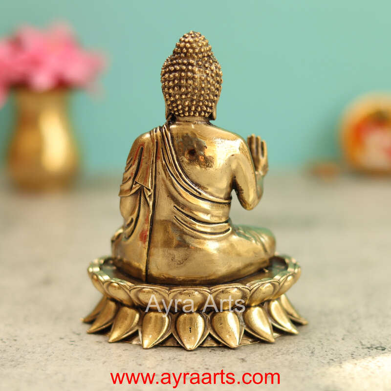 Premium Brass Buddha 4.2 Inch Height