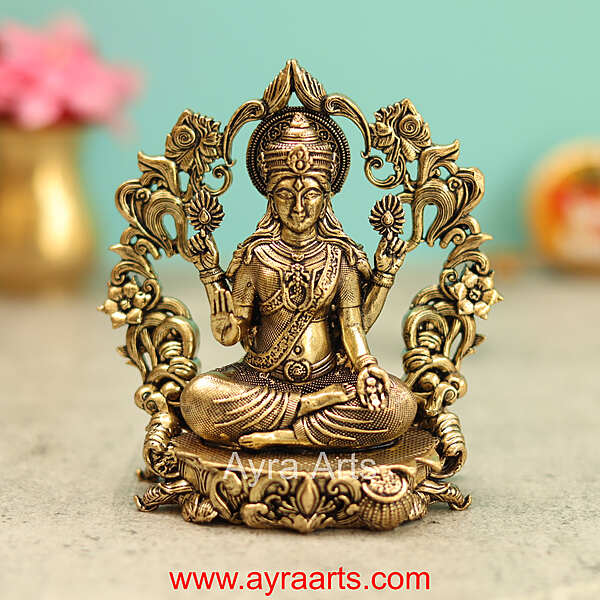 Premium Brass Lakshmi Devi Idol 4 Inch Height