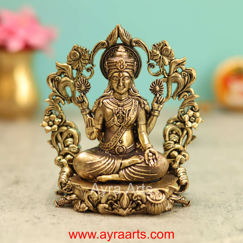 Premium Brass Lakshmi Devi Idol 4 Inch Height