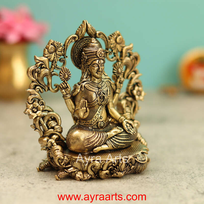 Premium Brass Lakshmi Devi Idol 4 Inch Height