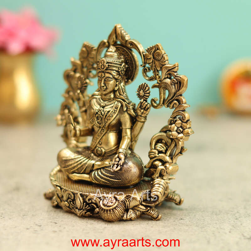 Premium Brass Lakshmi Devi Idol 4 Inch Height