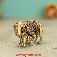 Premium Brass Cow And Calf 1.5 Inch Height