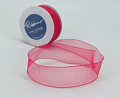 Emerald Green Sheer Ribbon with Wired Edges