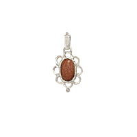 Rajavarthi Stone Silver Pendant | flower design pendant, Dollar