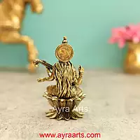 Premium Brass Saraswati Devi Idol 4 Inch Height