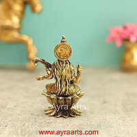 Premium Brass Saraswati Devi Idol 4 Inch Height