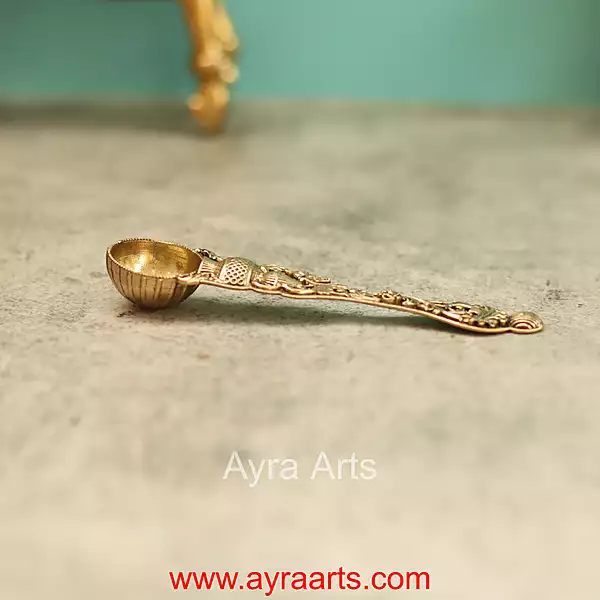 Premium Brass Udharani Spoon 5 Inch Length