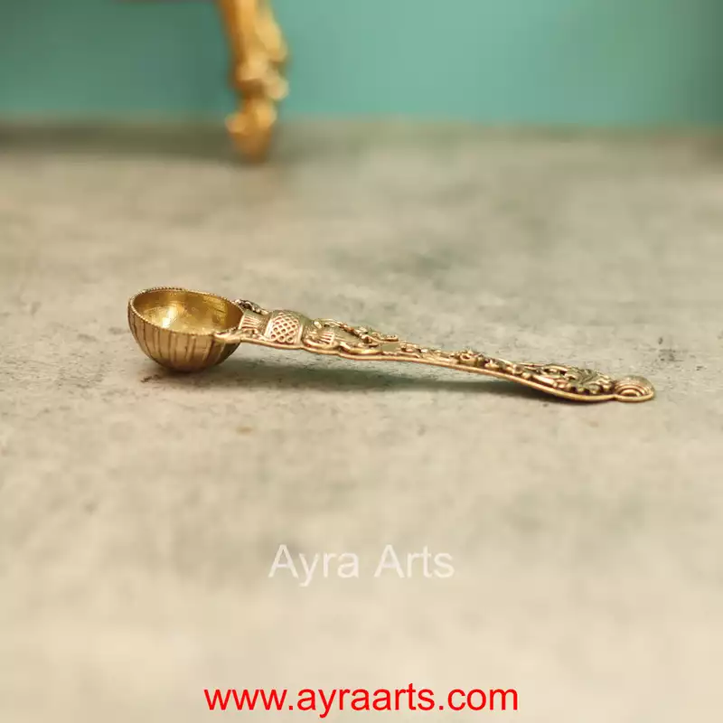 Premium Brass Udharani Spoon 5 Inch Length