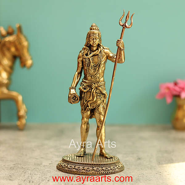 Premium Brass Shiva Idol 8 Inch Height