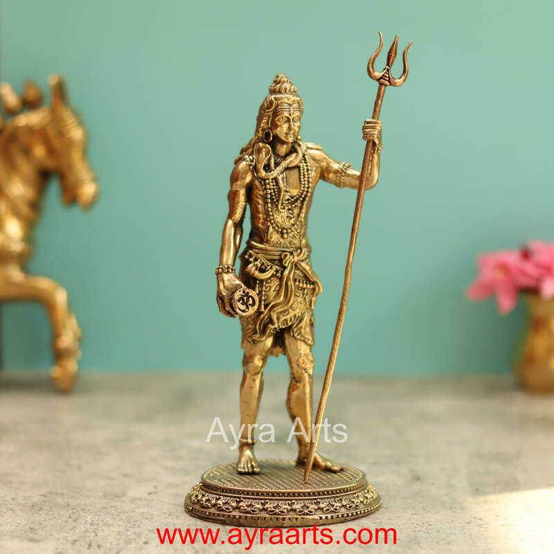 Premium Brass Shiva Idol 8 Inch Height