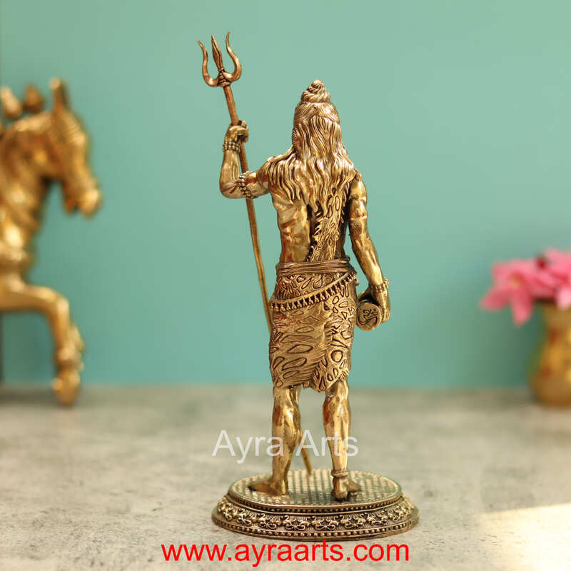 Premium Brass Shiva Idol 8 Inch Height