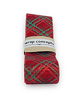 Red Sheer with Red & Green Diagonal Squares