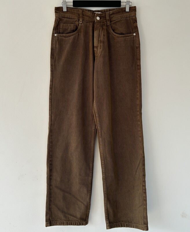 Brown straight fit jeans