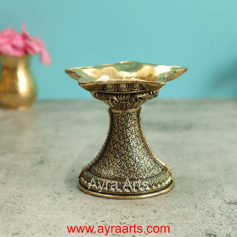 Premium Brass Diya 3 Inch Height