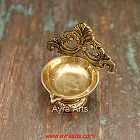 Brass Divine Designer Diya - 4.5 Inch Height