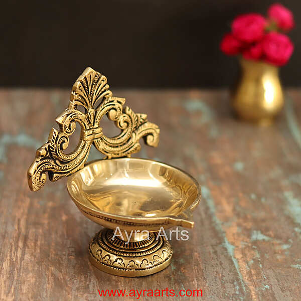 Brass Divine Designer Diya - 4.5 Inch Height