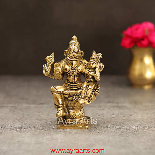 Brass Lakshmi Narshimha 4 Inch Height