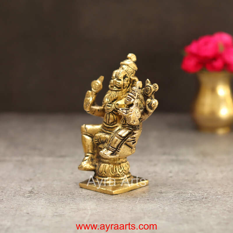 Brass Lakshmi Narshimha 4 Inch Height
