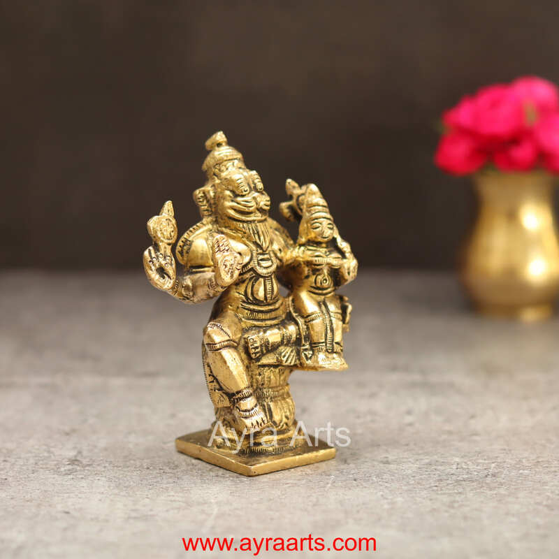 Brass Lakshmi Narshimha 4 Inch Height