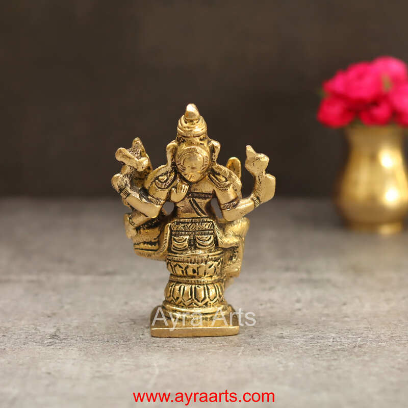 Brass Lakshmi Narshimha 4 Inch Height