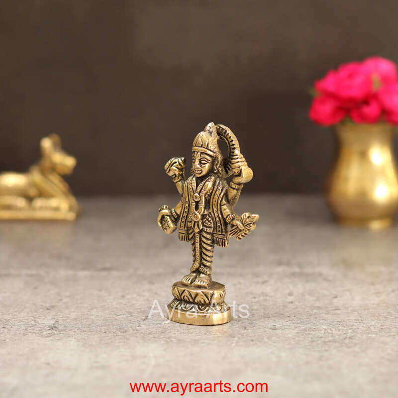 Brass Dhanvantri Idol - 3.3 Inch Height