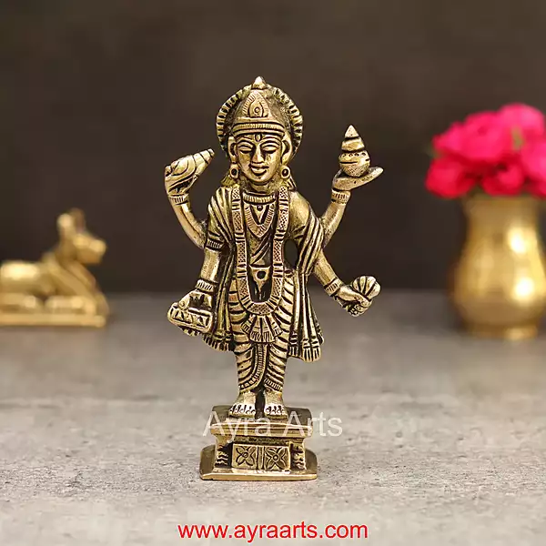 Brass Dhanvantri Idol - 5 Inch Height