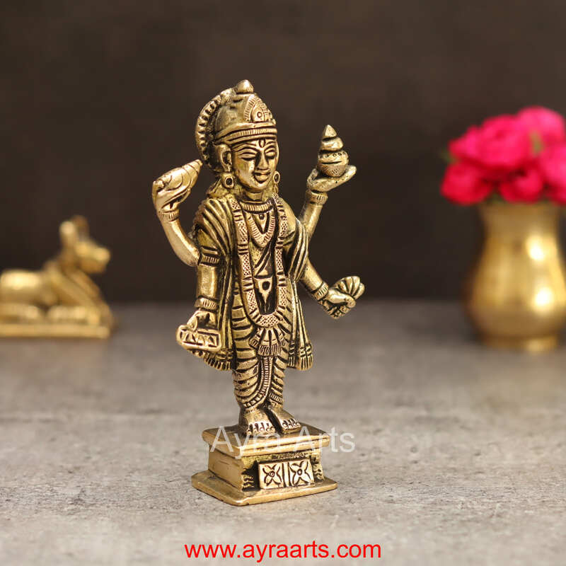 Brass Dhanvantri Idol - 5 Inch Height