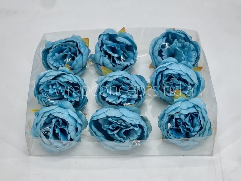 Turquoise Blue Peony (9pcs)